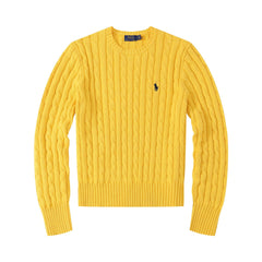 Cotton braided knit sweater