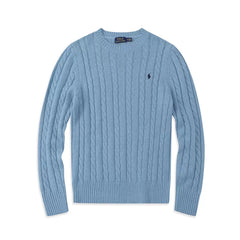 Cotton braided knit sweater