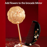 Add flowers to the brocade Mirror