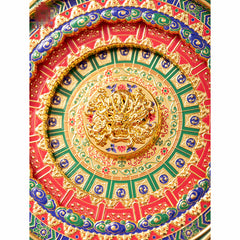 Multi-layer coffered pit Fridge Magnet