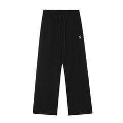 RL solid-color small horse logo loose and thick padded wide-leg sweatpants