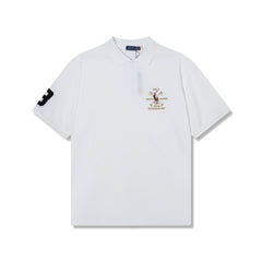 RL Golf Racing Horse Short-Sleeved Embroidered Polo Shirt