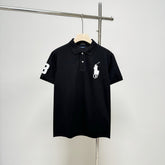 RL polo shirt with embroidered horse logo on the collar