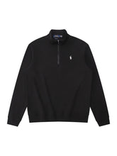RL half-zip pullover with collar and stand-up collar hoodie