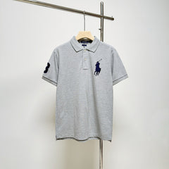RL polo shirt with embroidered horse logo on the collar