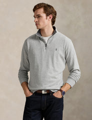 Polo Ralph Lauren - Luxury Jersey Quarter Zip Sweatshirt - Andover Heather