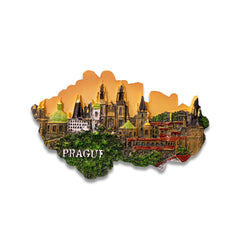 🇨🇿 Czech Prague Castle Skyline 3D Magnet