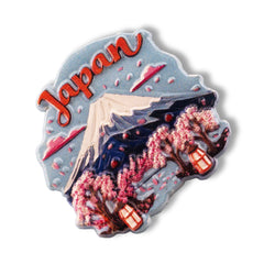 🇯🇵 Japan Mount Fuji Cherry Blossom 3D Magnet