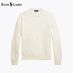 Ralph Lauren Baumwoll-kaschmir-sweater With Randhalsfromschnitt