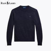 Ralph Lauren Baumwoll-kaschmir-sweater With Randhalsfromschnitt