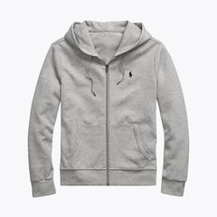 Ralph Lauren Doppelstrick-kapuzensweater With Durchgehendem Zipper