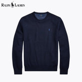 Ralph Lauren Mesh-Strick-Cotton sweater with rAndhalsfromschnitt