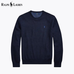 Ralph Lauren Mesh-Strick-Cotton sweater with rAndhalsfromschnitt