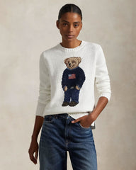 Ralph Lauren Polo Bear Randhalssweater From Leinen-cotton