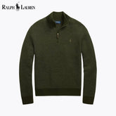 Ralph Lauren Waschbarer Wollsweater With Quarter Zip