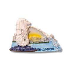πΈπ¬ Singapore Merlion & Marina Bay 3D Magnet