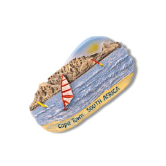 πΏπ¦ South Africa Cape Town Beach Scene 3D Magnet