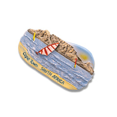 πΏπ¦ South Africa Cape Town Beach Scene 3D Magnet