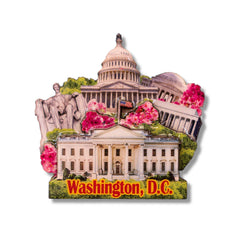 πΊπΈ USA Washington D.C. Landmarks Wood Magnet
