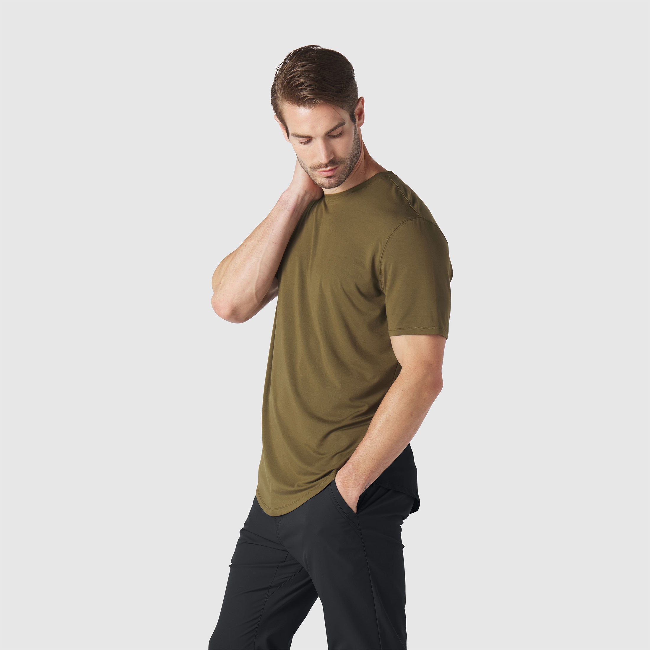 Anytime Tee -- Olive Green
