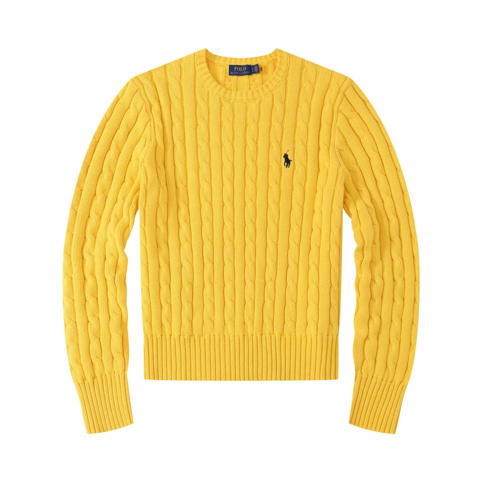 Cotton braided knit sweater
