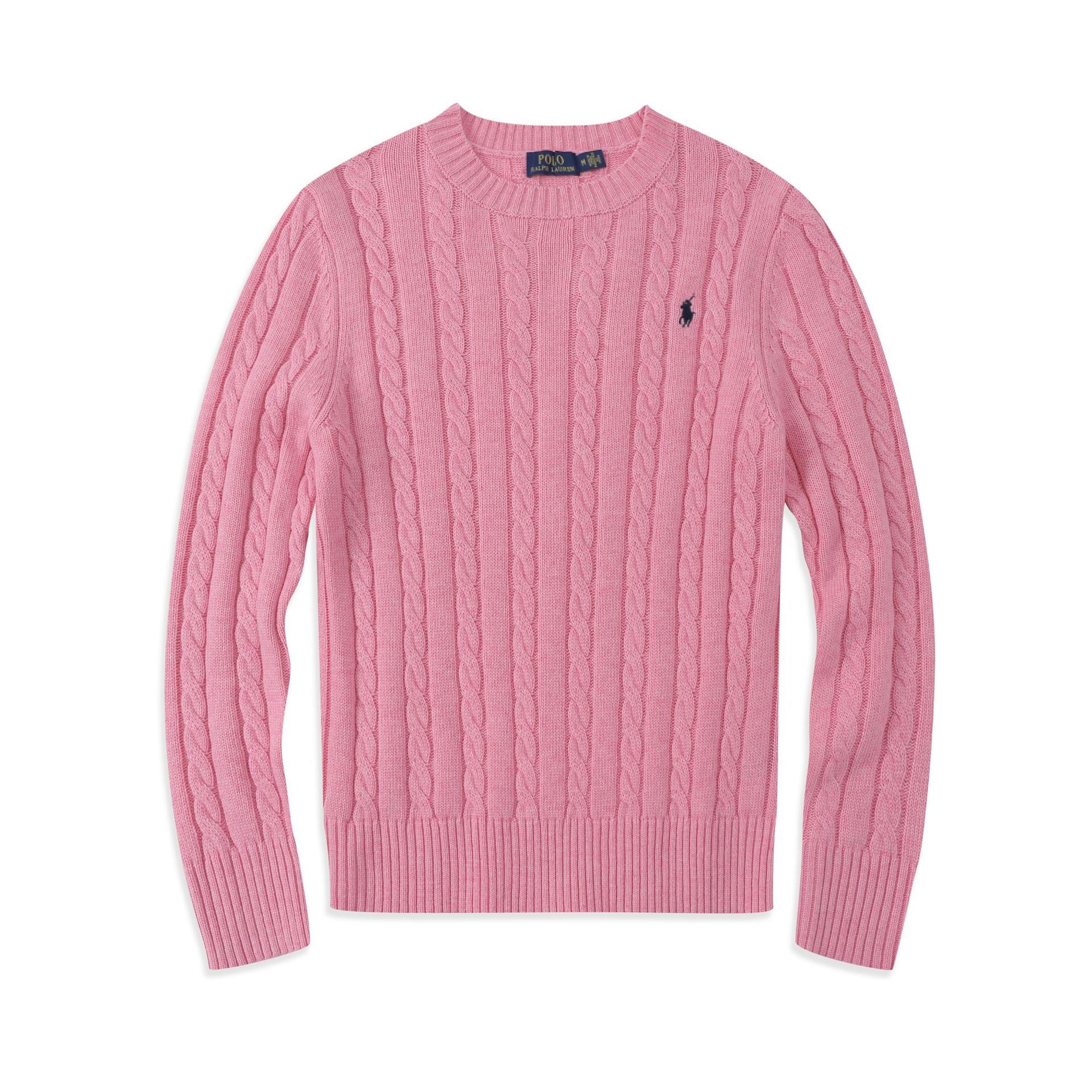 Cotton braided knit sweater
