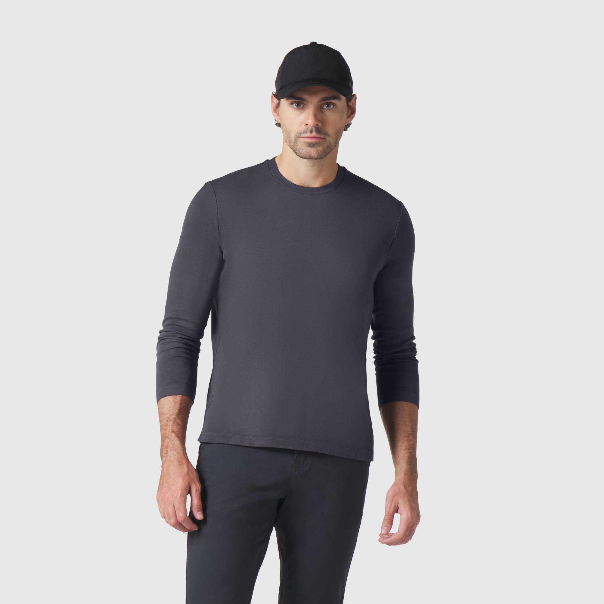 Precision Long Sleeve Tee -- Charcoal Gray