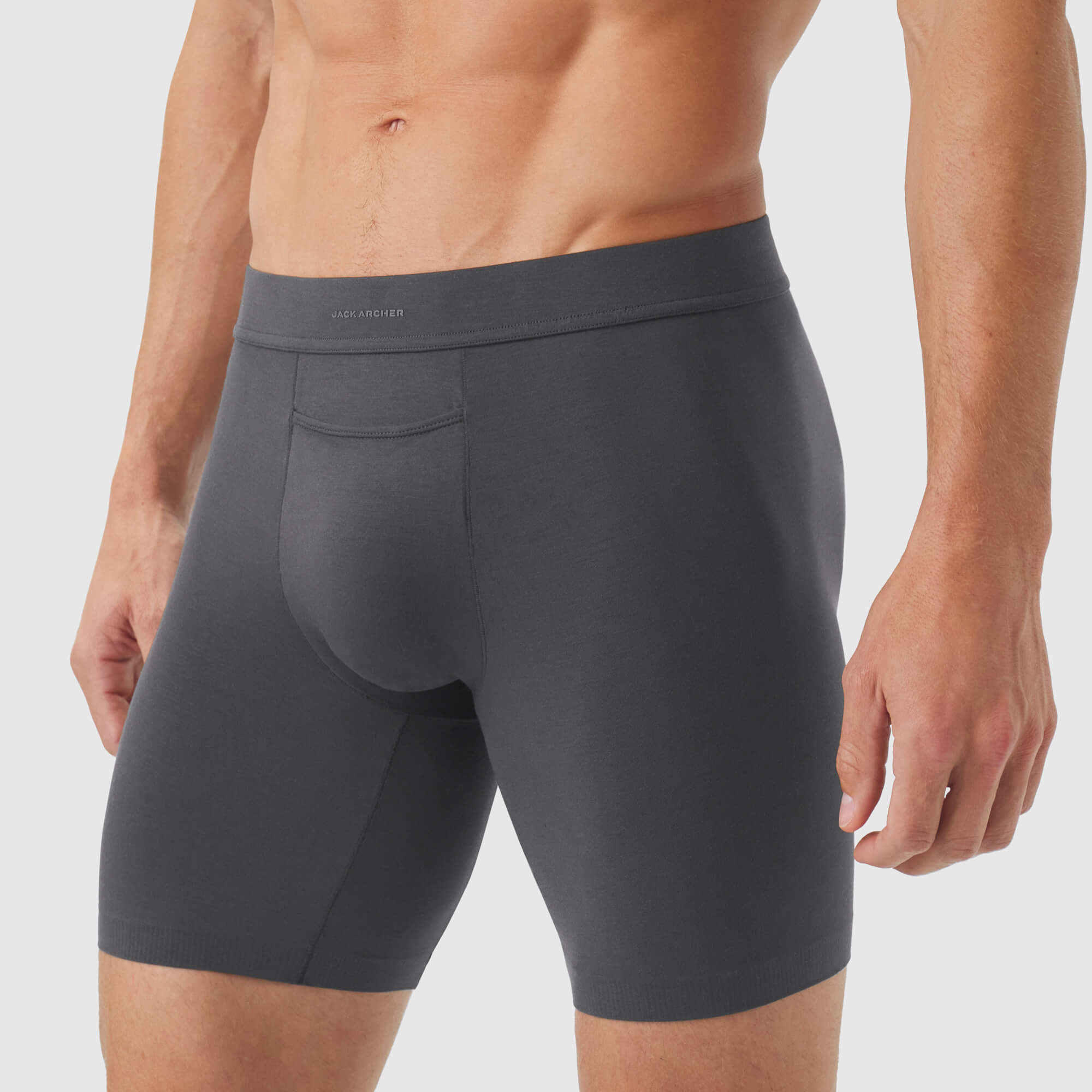 Jetsetter Boxer Brief 8" -- Charcoal Gray