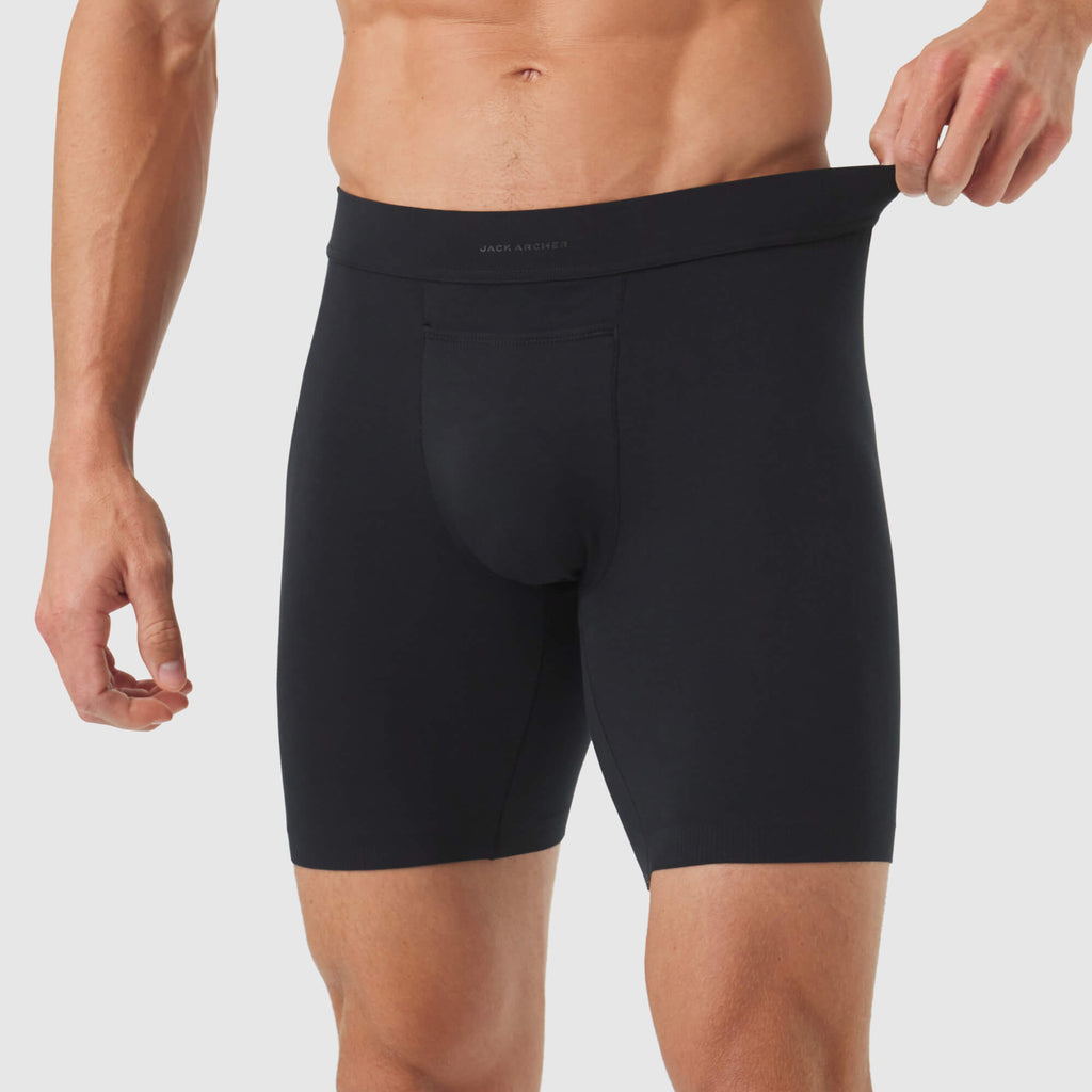 Jetsetter Boxer Brief 8" -- Charcoal Gray