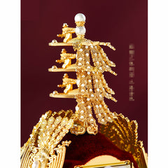 Golden Phoenix Crown Fridge Magnet