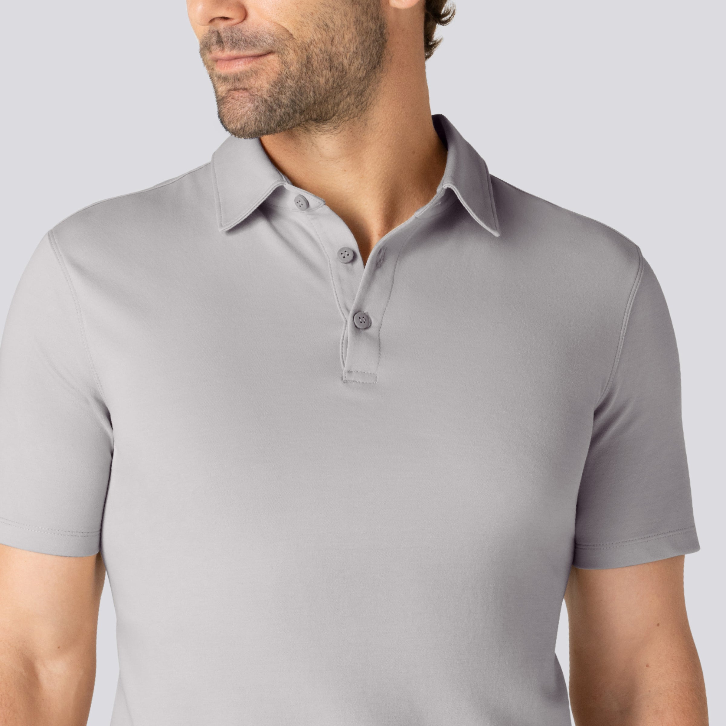 Tech Polo -- Ice Gray