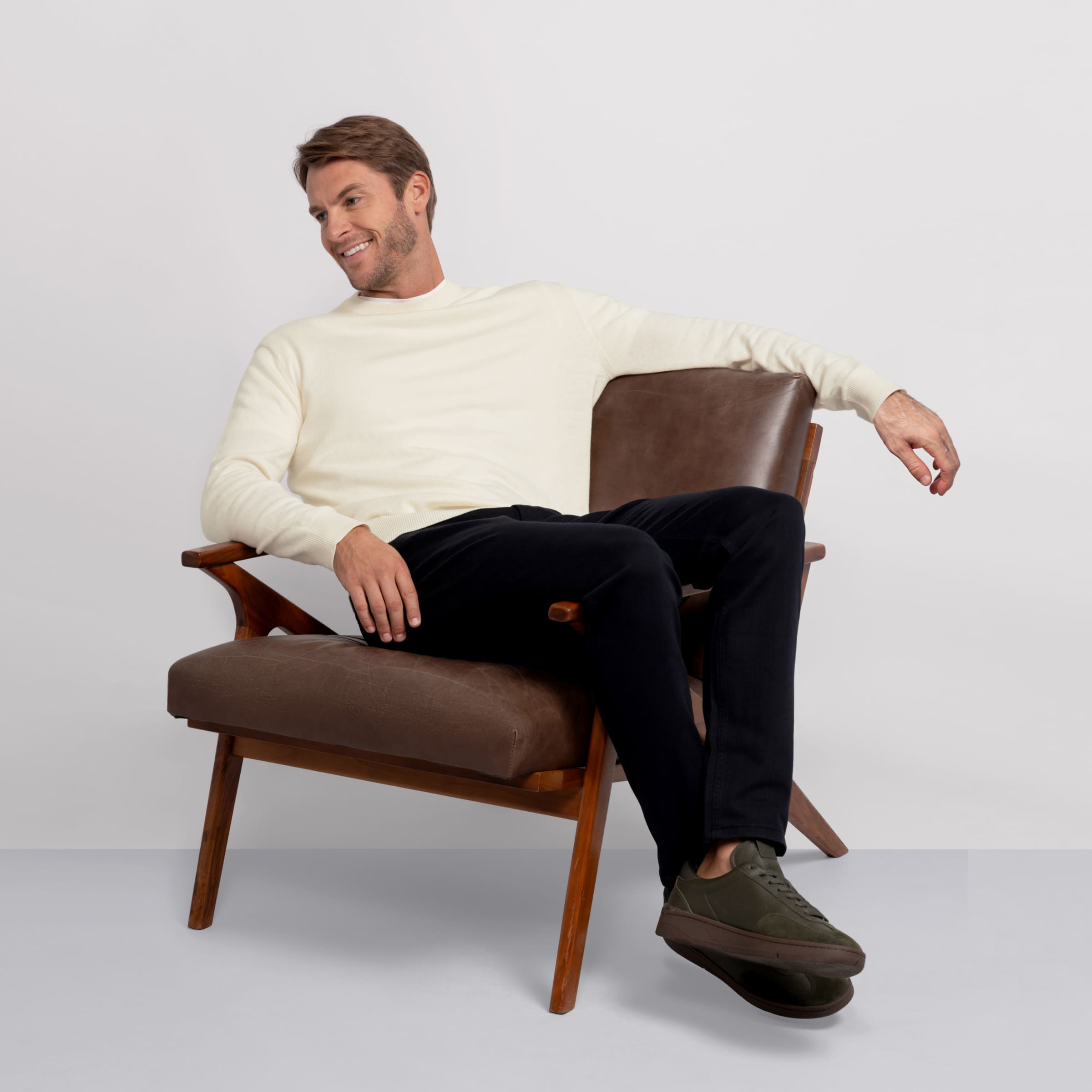 Anytime Crewneck Sweater -- Cream