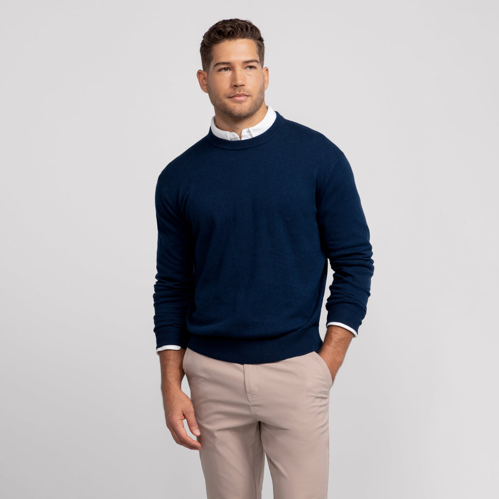 Anytime Crewneck Sweater -- Deep Blue