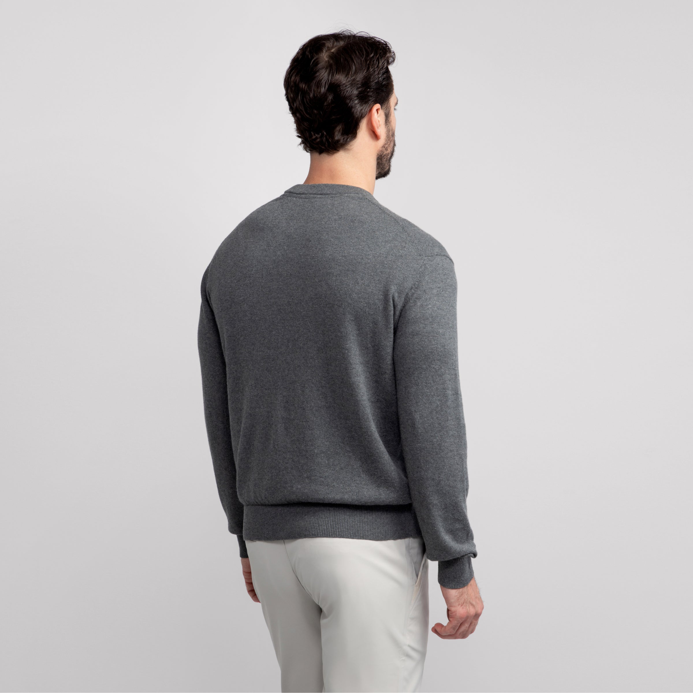 Anytime Crewneck Sweater -- Medium Heather Gray