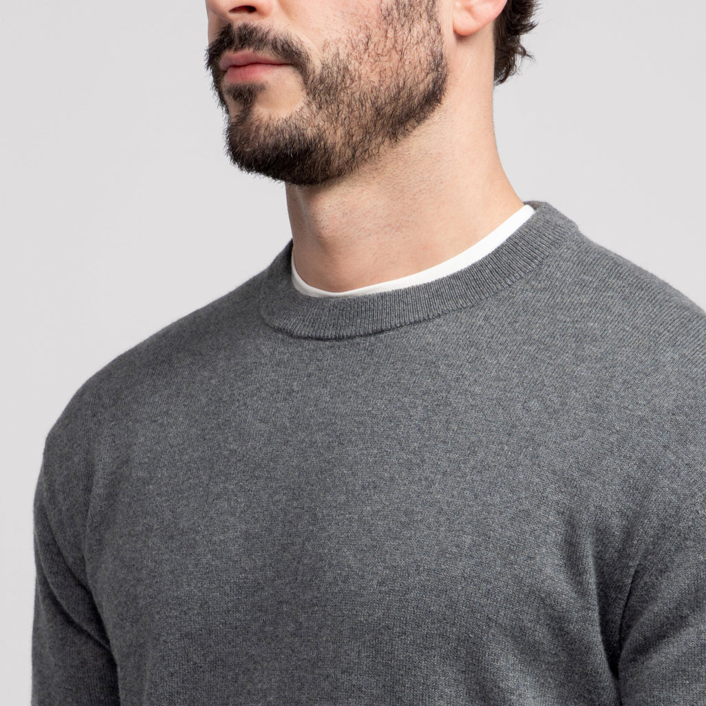 Anytime Crewneck Sweater -- Medium Heather Gray