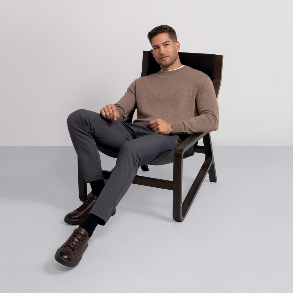Anytime Crewneck Sweater -- Mocha Heather