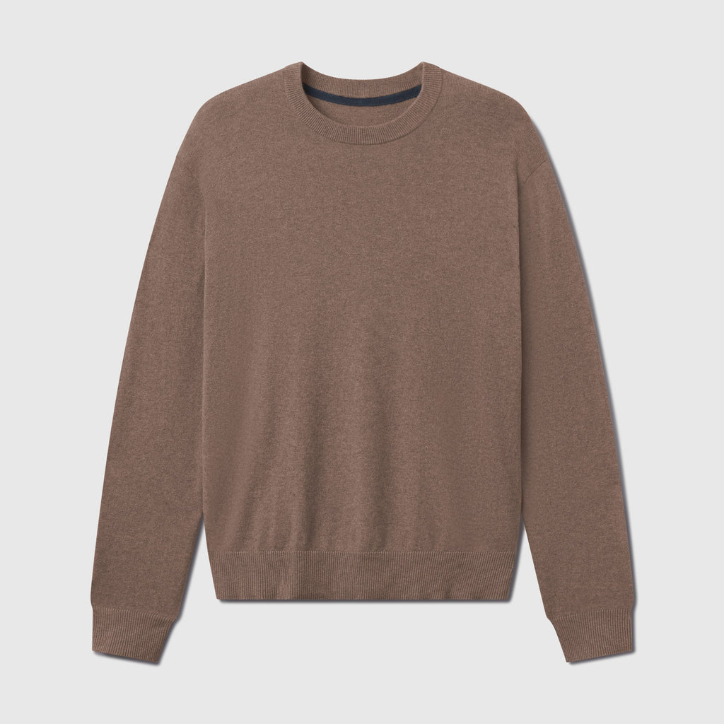 Anytime Crewneck Sweater -- Mocha Heather