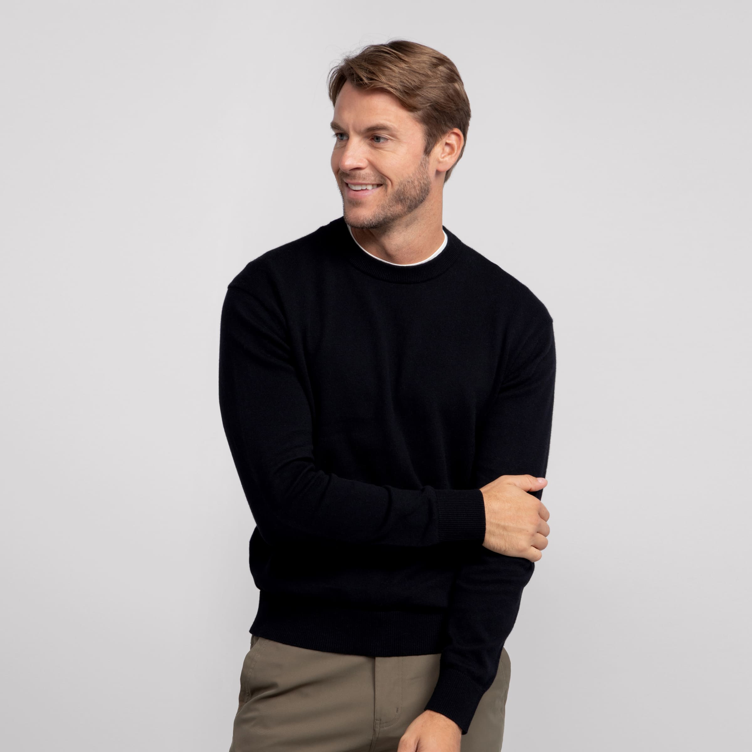 Anytime Crewneck Sweater -- True Black