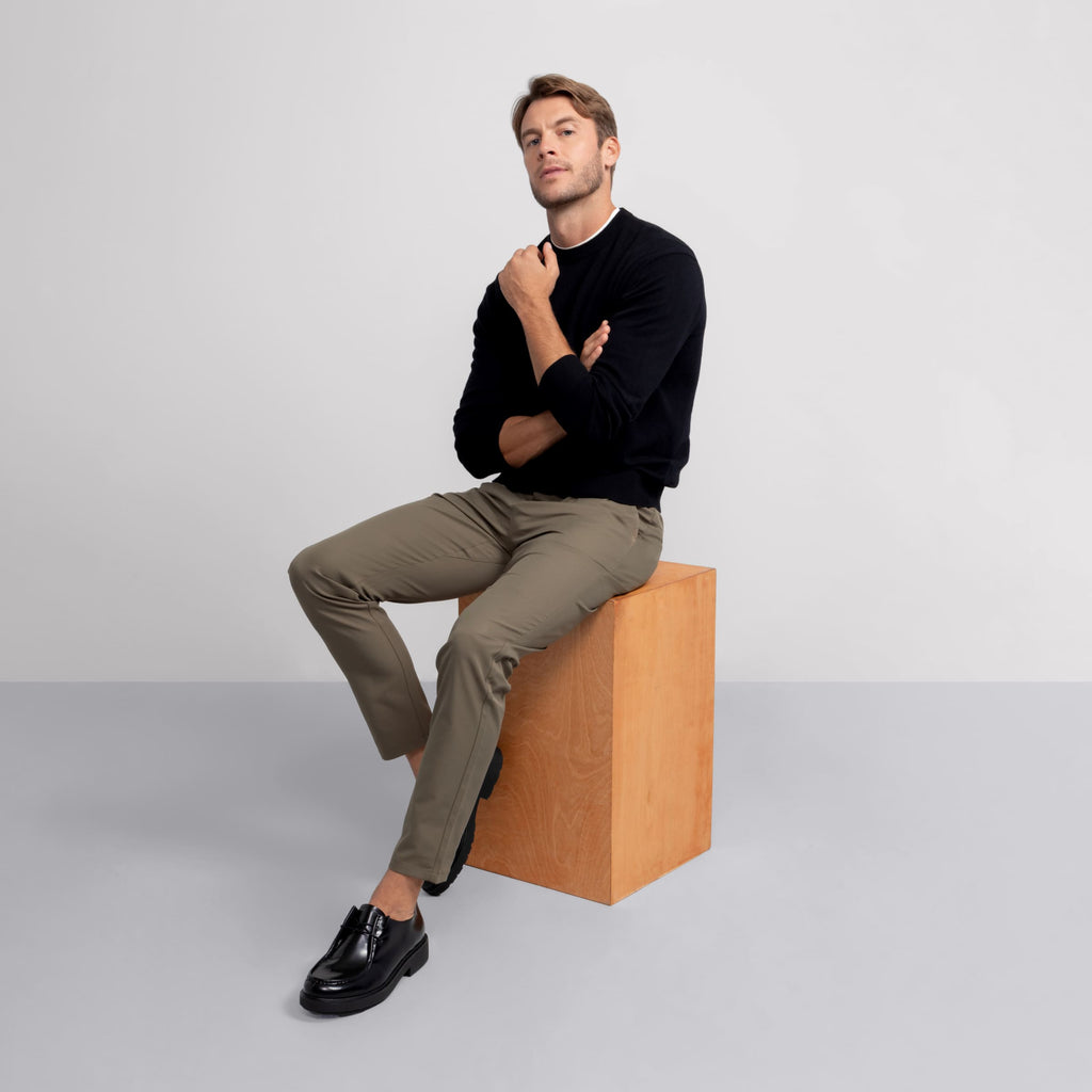 Anytime Crewneck Sweater -- True Black