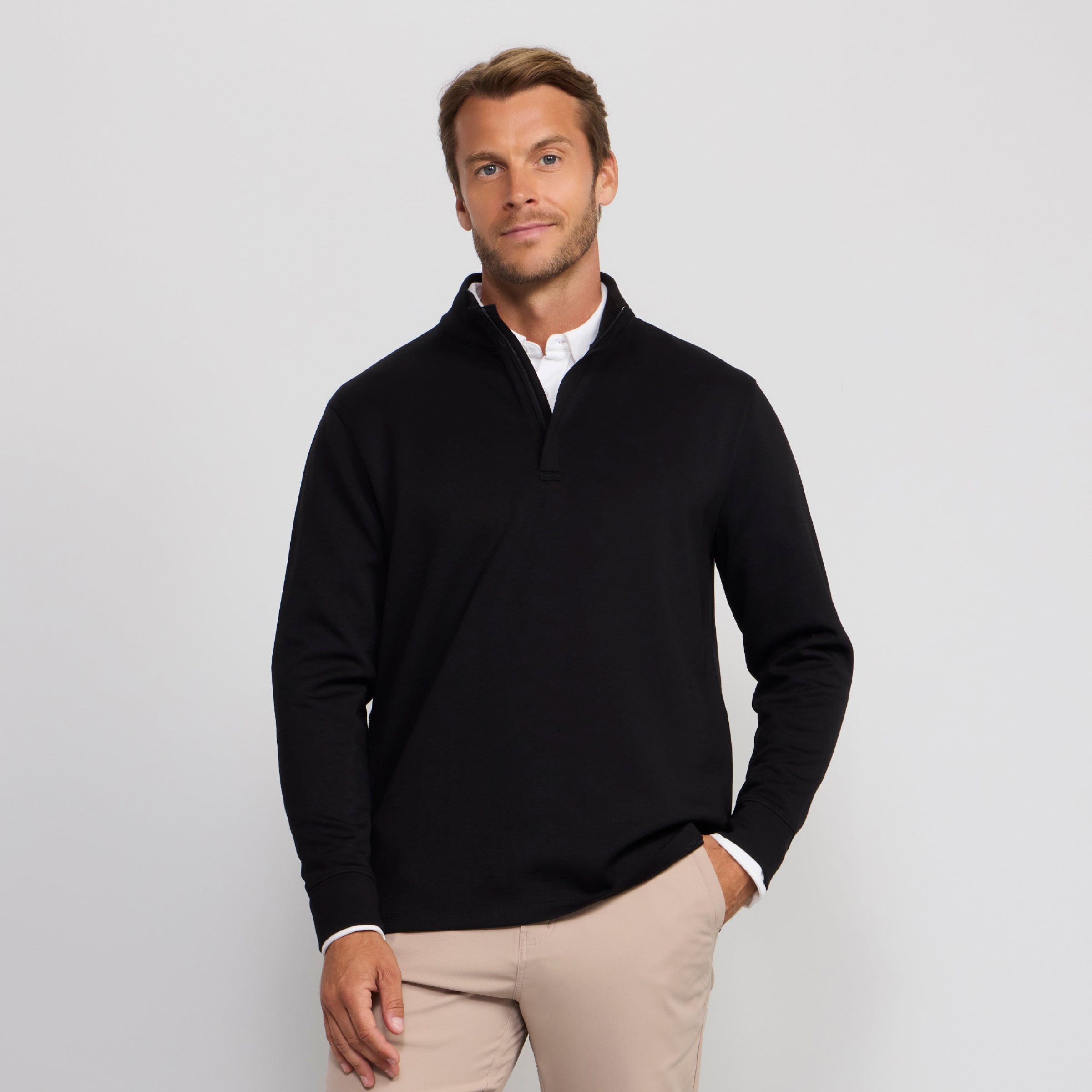 Sandwash Quarter-Zip -- True Black