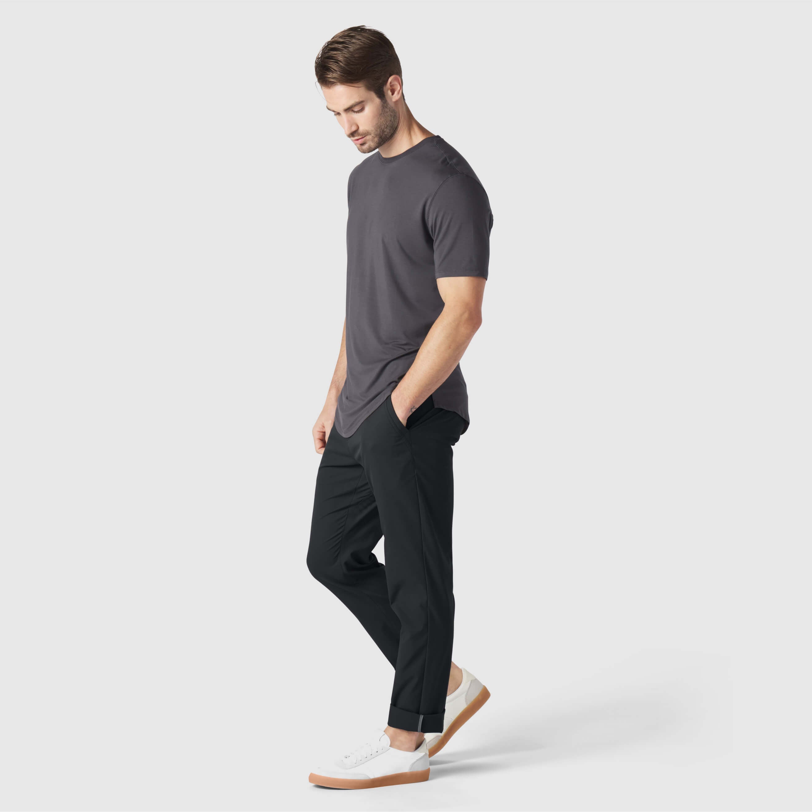 Anytime Tee -- Charcoal Gray
