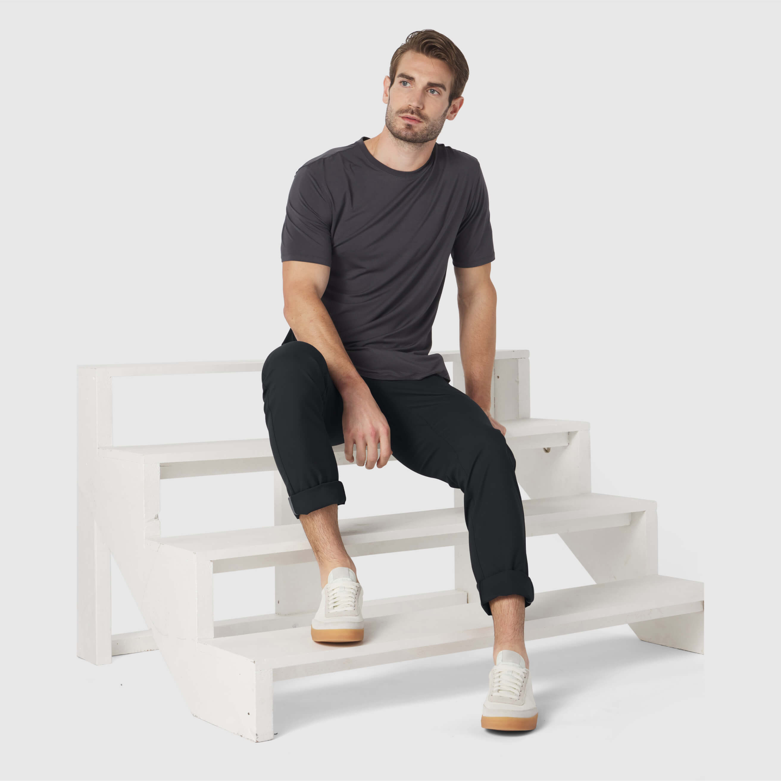 Anytime Tee -- Charcoal Gray
