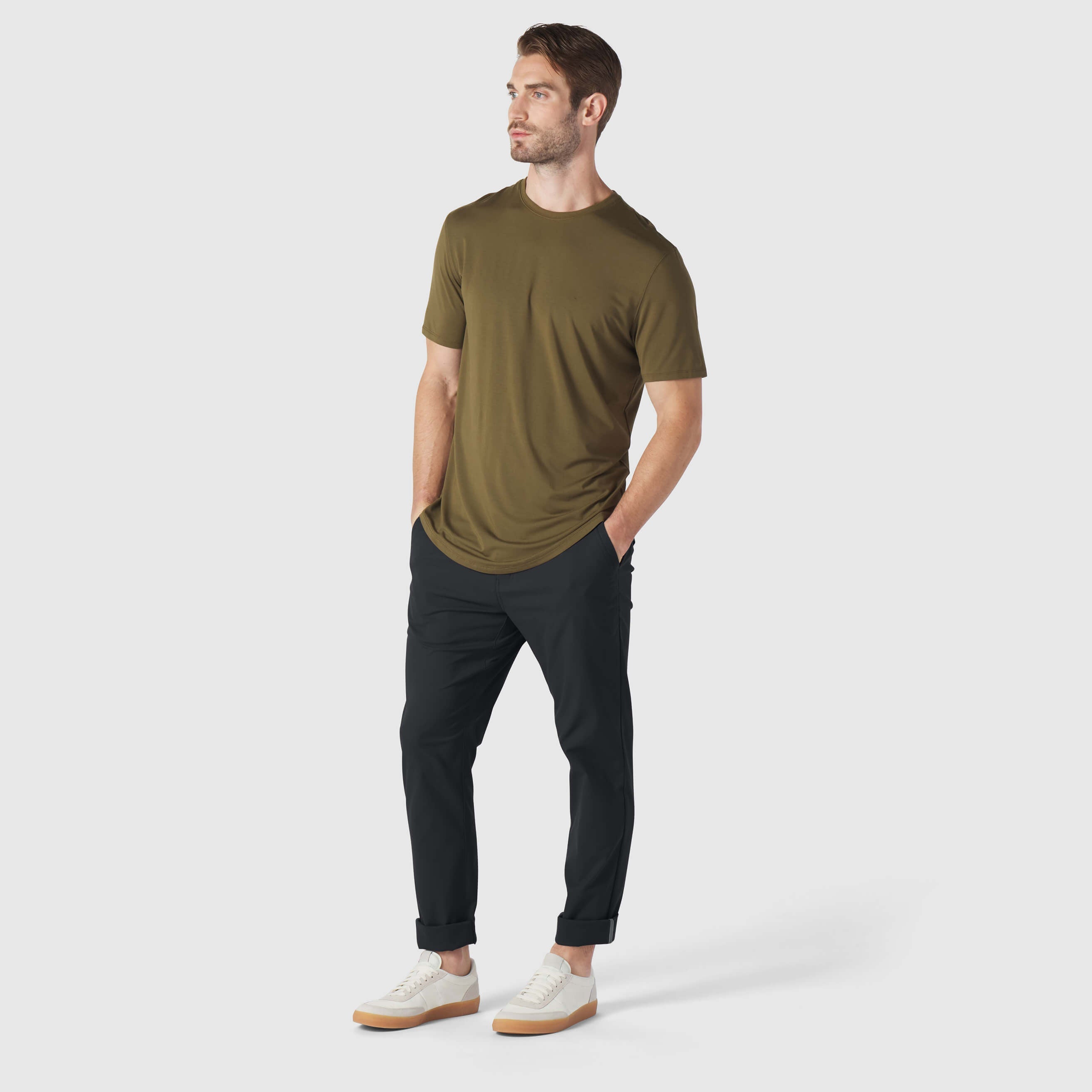 Anytime Tee -- Olive Green