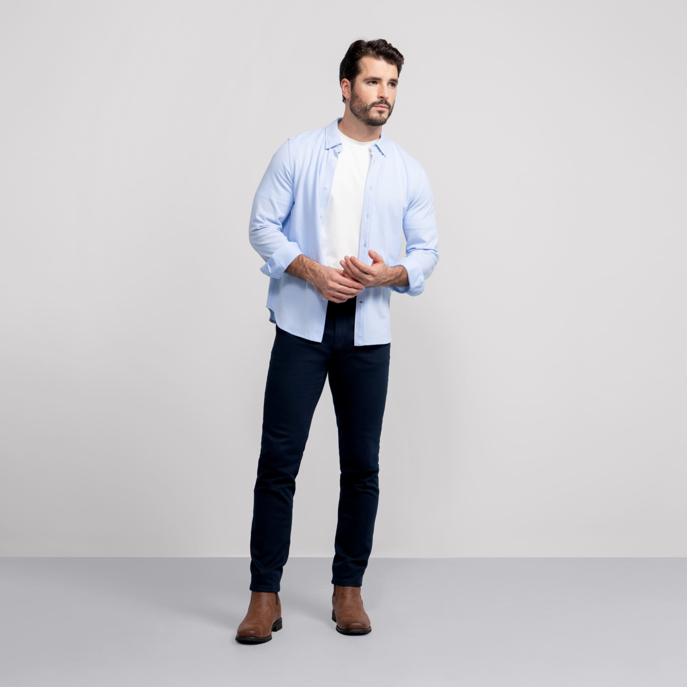 Legacy Button Down -- Light Blue