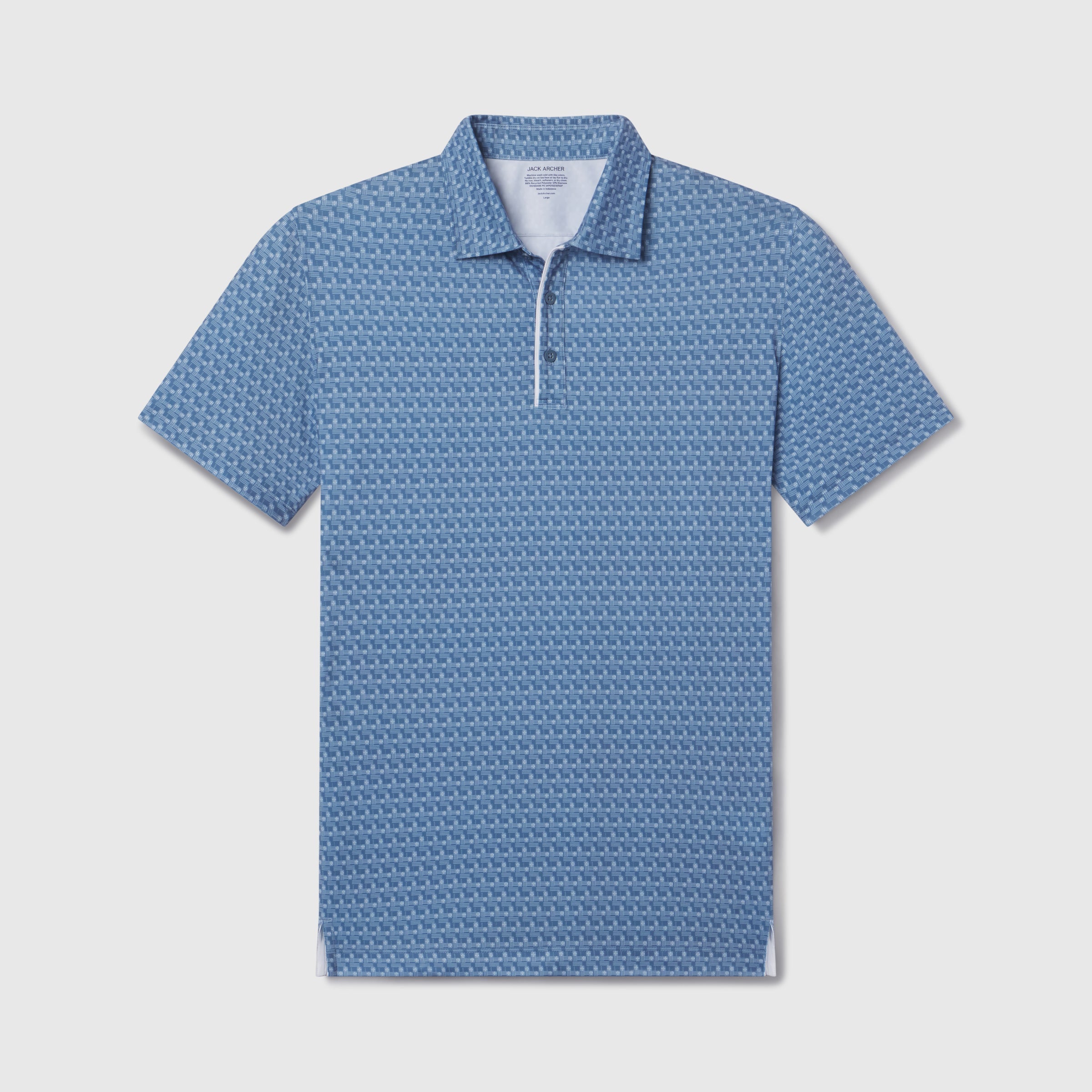 Clubhouse Performance Polo -- Bering Sea Gridline