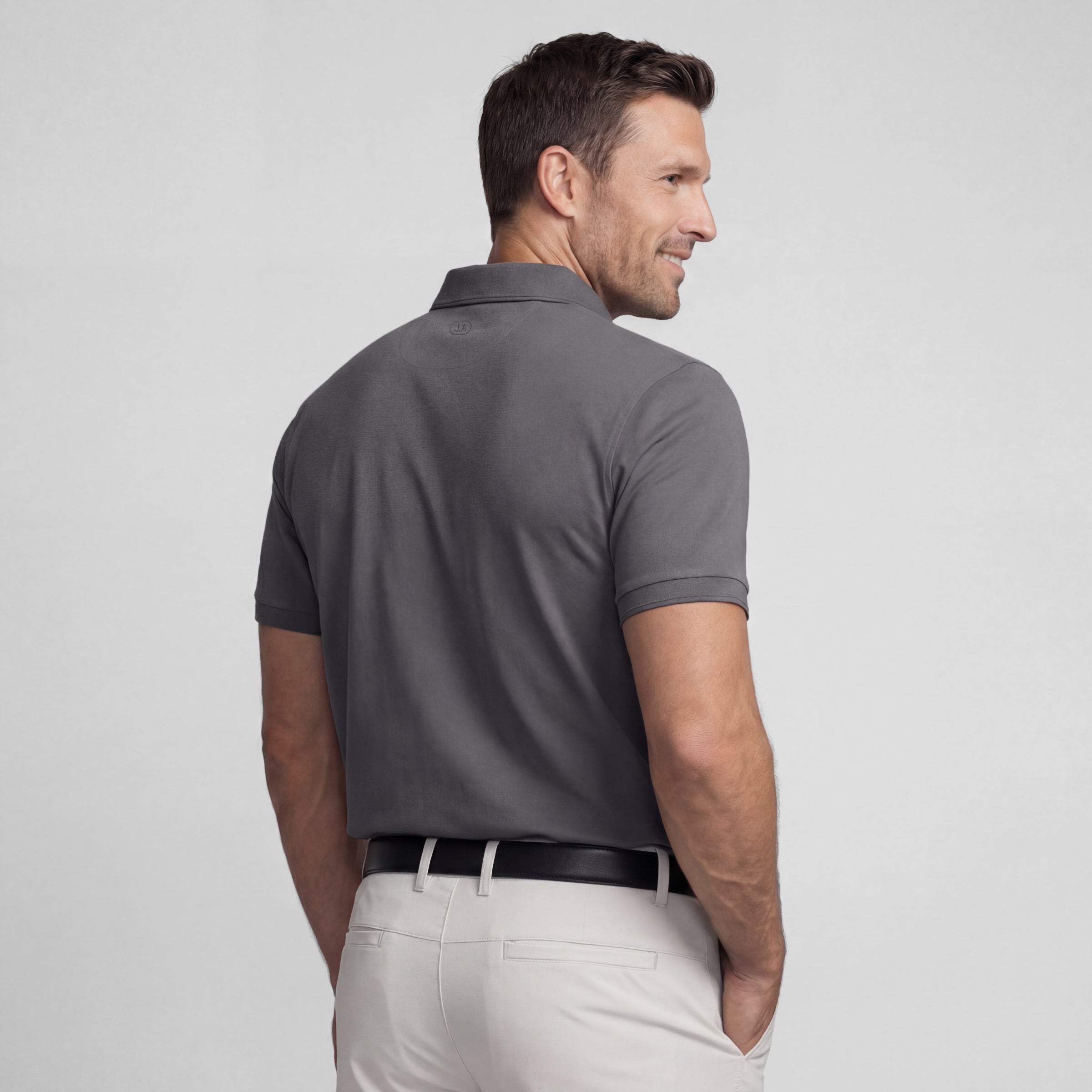 Clubhouse Pique Polo -- Charcoal Gray
