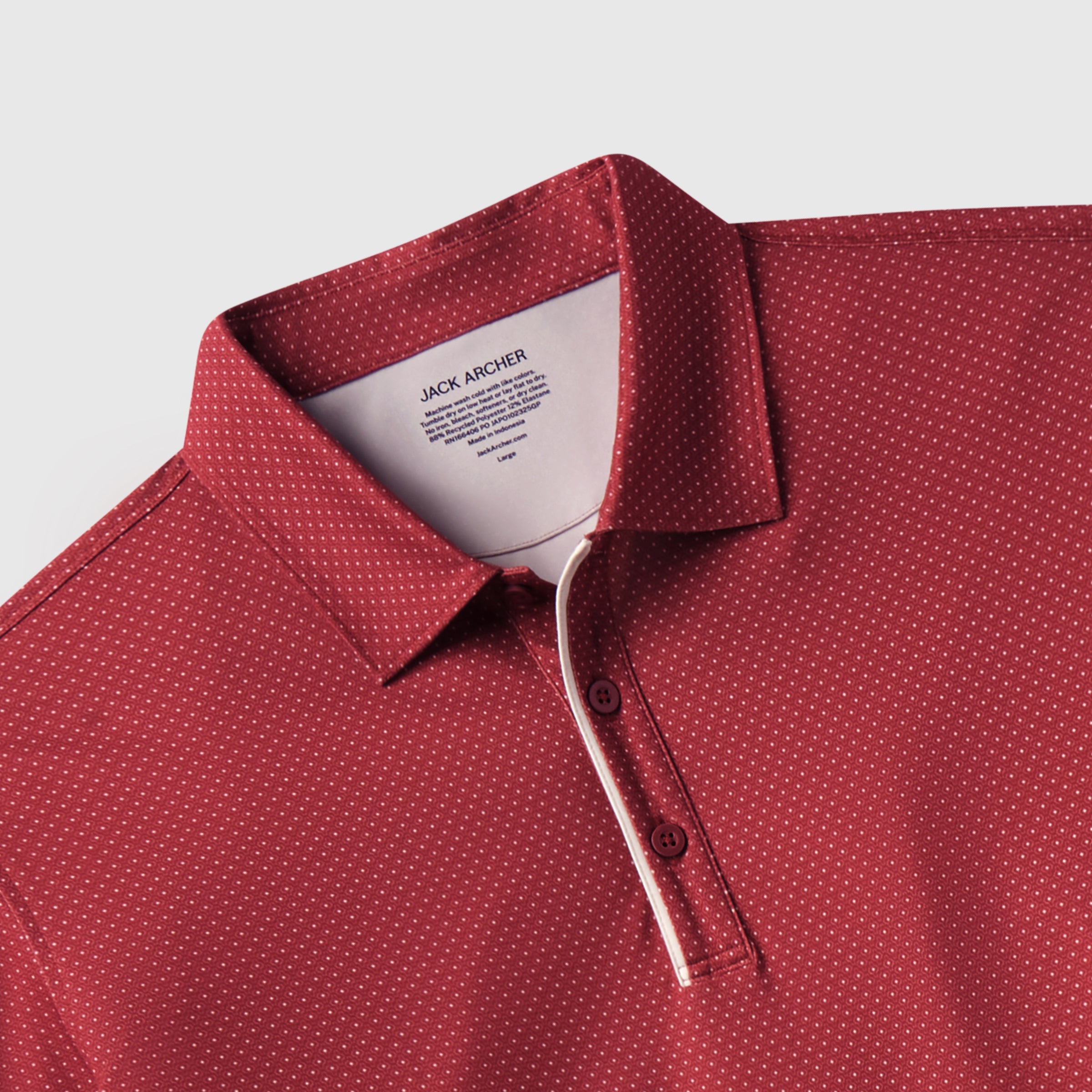 Clubhouse Performance Polo -- Red Brickline