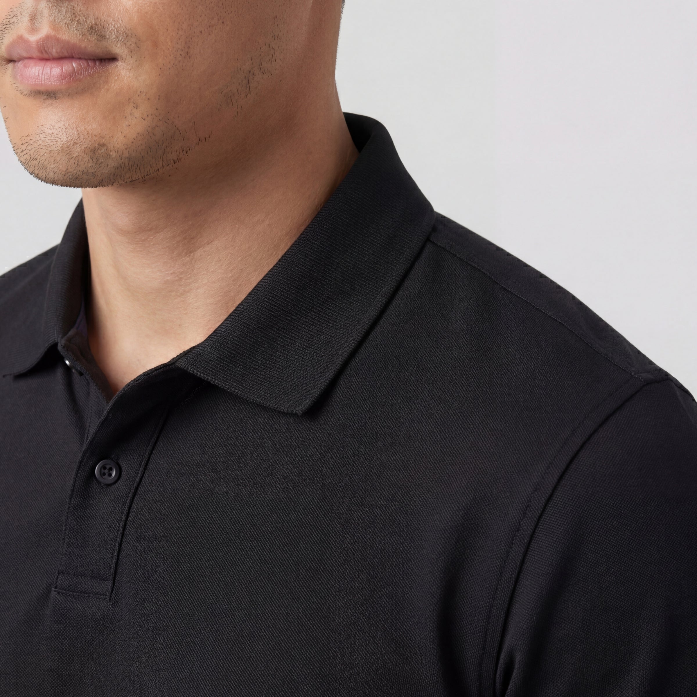 Clubhouse Pique Polo -- True Black