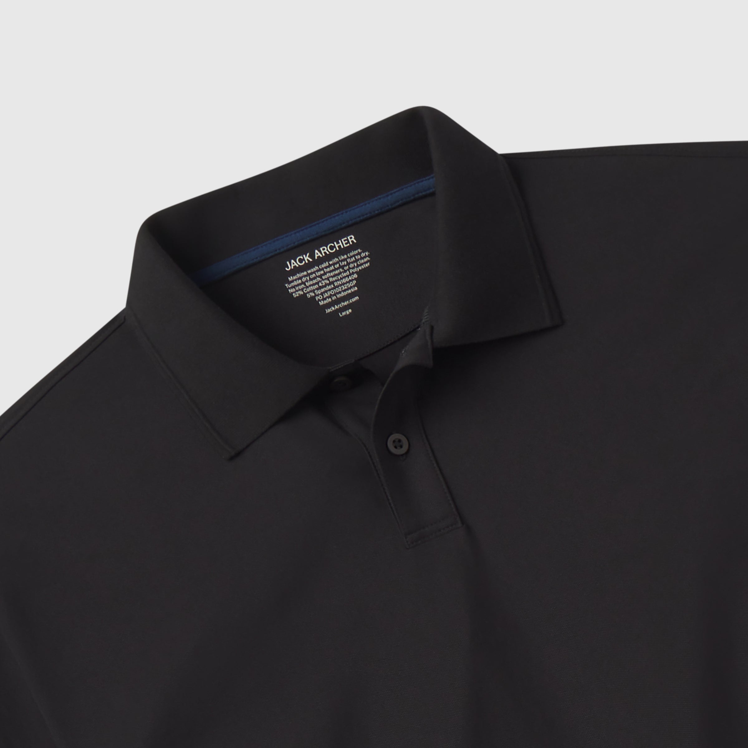 Clubhouse Pique Polo -- True Black