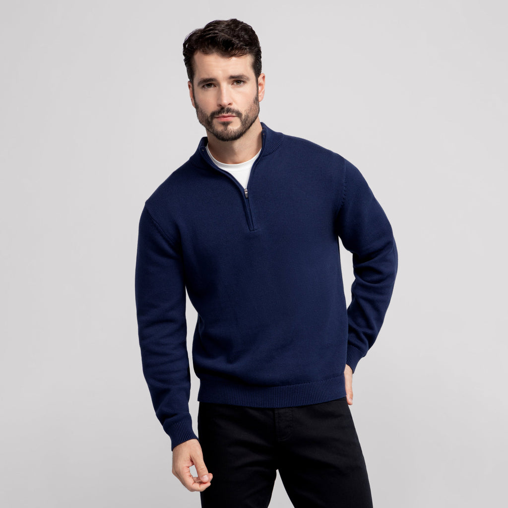 Jetsetter Quarter-Zip Sweater -- Navy
